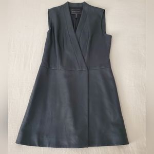 BCBG Caryn faux leather wrap dress